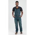 Berne Mens Flex180 Denim Bib Overall, Granite - Size 36 B911GRA30360